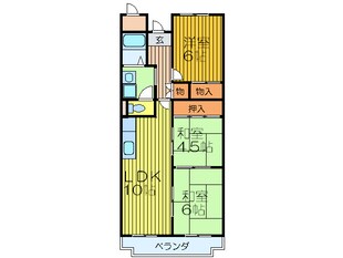 エクシ－ドハイツＫＡＮＮＯの物件間取画像